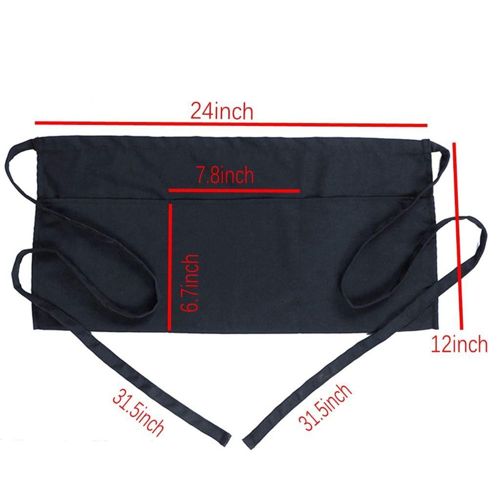 Waterproof Waist Apron Polyester Server Apron Cooking Tool Half Apron Cleaning