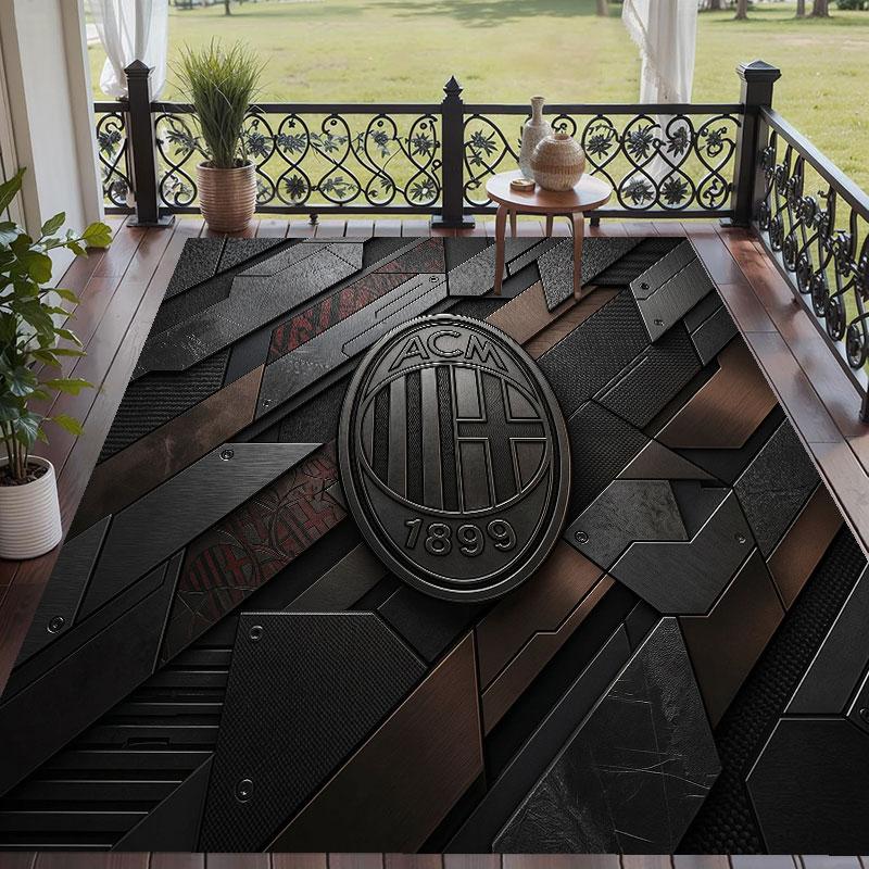 Soft Floor Carpet AC Milan Pattern Area Rug Decorative Mat For Home Room Decoration