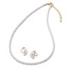 Жемчужное ожерелье Baby Pearl Grand Premium Casual White Gold Earring Set 3 мм 38 см [VOTRE COUTURE]