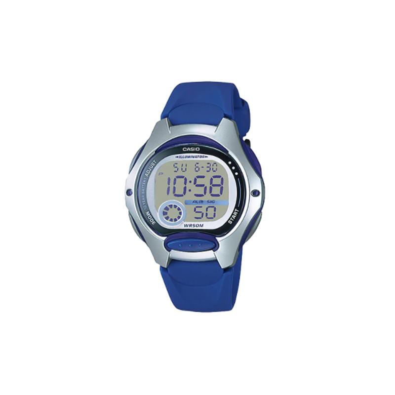 Casio Синий водонепроницаемый детский модный спортивный секундомер будильник Кварцевый ремешок из смолы детская модель синий циферблат LW-200-2A