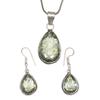Rutile  Golden Set Earring Jewelry 18-20'' Pendant Quartz Sterling
