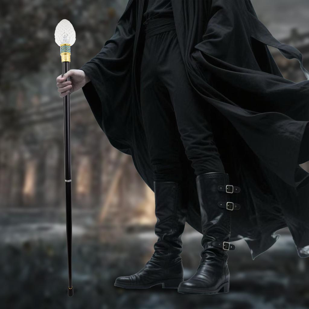 Прозрачный стеклянный шар Золотисто-зеленый сплав Волшебные палочки для девочек Палочка принцессы для ходьбы Косплей Свадьба День рождения 92 см