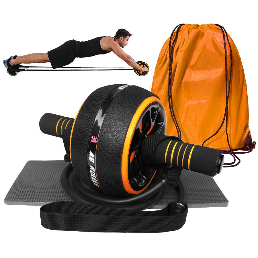 Ab Roller Workout Fitness Exercise Abdominal Wheelaa Roller Elastic Strength for Arm Waist Leg Training Roll Out Muscle Equipment