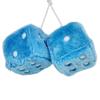Hanging Dice 3-inch Retro Square Mirror Hanging Couple Fuzzy Plush Dice with Dots For Car Interior Ornament Decorations