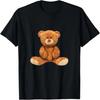 Real Teddy Bear Illustration Outfit Graphic Designs T-Shirt