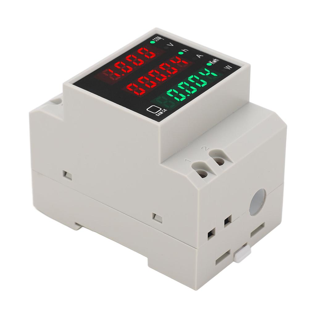 AC80‑300V 100A DIN-рейка Измеритель мощности Цифровой дисплей Напряжение Ток Время Мощность КВтч Многофункциональный вольтметр
