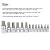 Square Wrench Hex Bit Socket Set 1/4in 3/8in 1/2in Auto Maintenance Repair with Tool Box