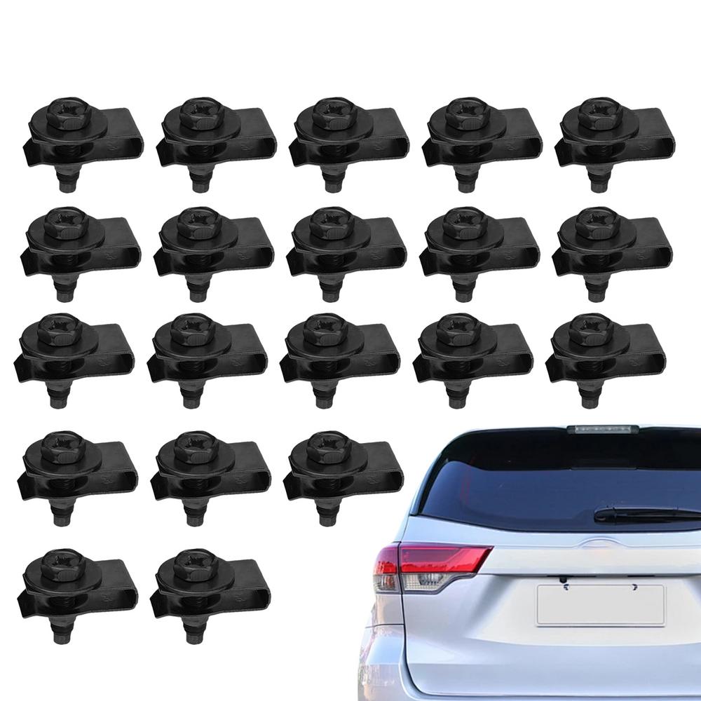 Автомобильные клипсы для болтов бампера, гайки, фиксирующие клипсы, клипсы бампера 20X U-образные автомобильные клипсы, крепежи, набор фиксаторов, автомобильные клипсы M4