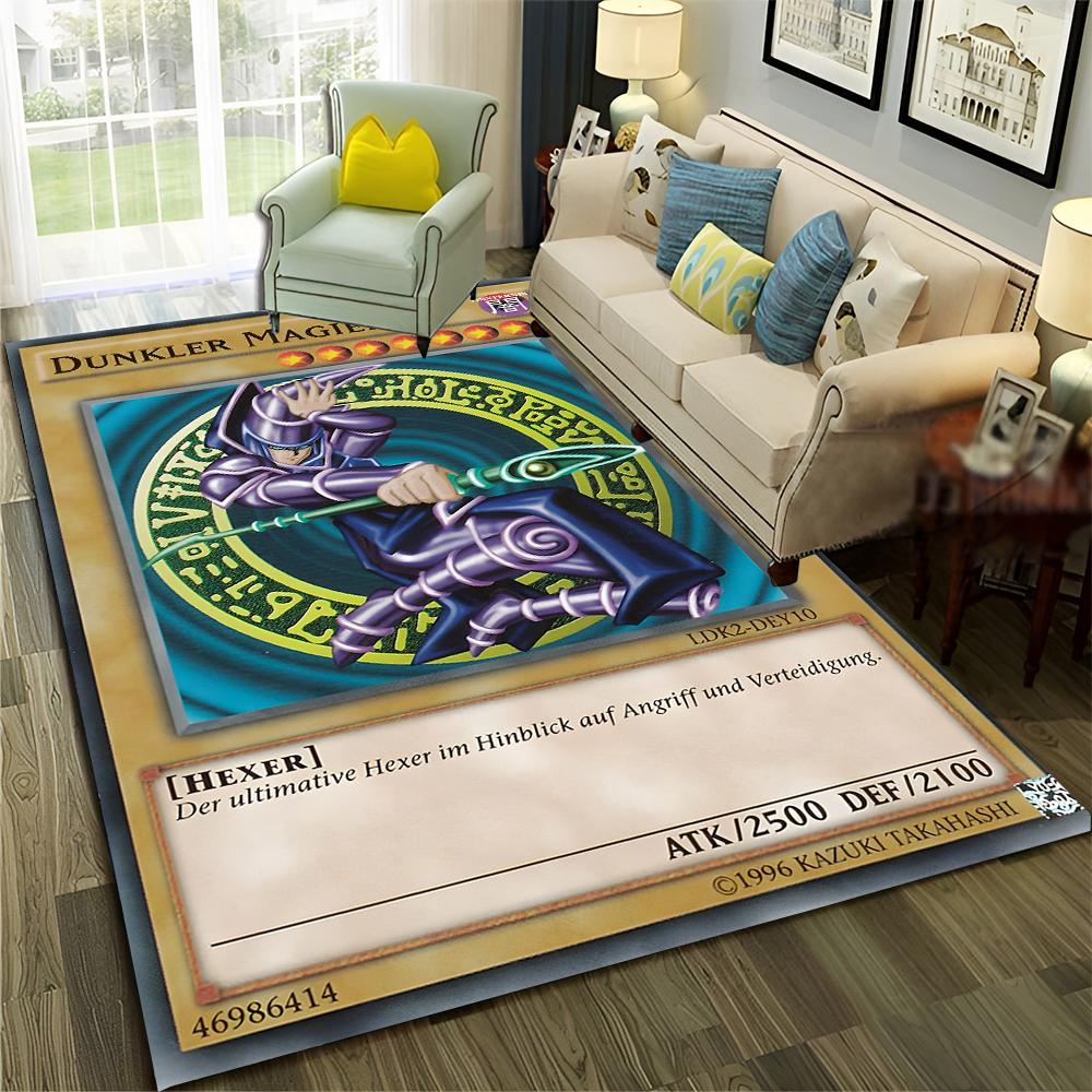 Yu-Gi-Oh MONSTER CARD ковер с рисунком аниме для дома, гостиной, спальни, дивана, коврика, декор, детский коврик, нескользящий напольный коврик