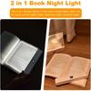 LED Flat Panel Book Light USB Charging Eye Protection Night Vision Reading Lamp for Students Indoor Use 2 In 1 Night Lights