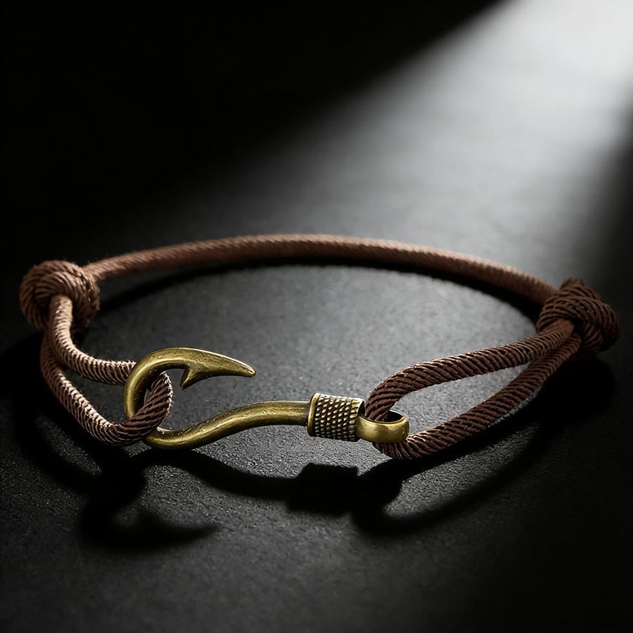 Vintage Fishhook Bracelet Men 10 Colors Available Environmentally Friendly Material Sports Sweat Absorbing Braslet Adjustable