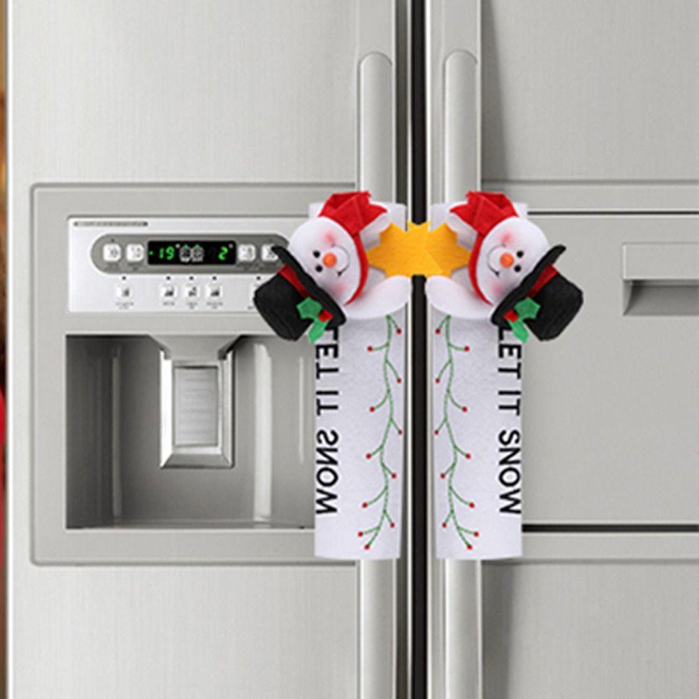 Oven Protector Christmas Decoration Door Handle Covers Home Decorations Fridge Handle Cover