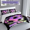 3PC Custom Name Soccer Ball Graffiti Style Bedding Set Duvet Cover Closure Includes 1 Duvet Cover & 2 Pillowcases for Bedroom