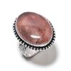 Strawberry Quartz Gemstone 925 Sterling Silver Gift Jewelry Ring Size 7