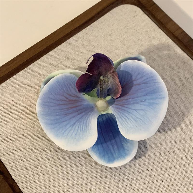 Заколка для волос в виде орхидеи для женщин, искусственные заколки для волос из цветов, симпатичные свадебные аксессуары для волос на боку, подарки