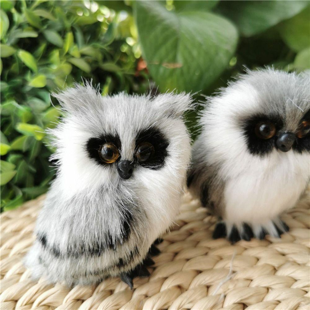 Пенопластовая имитация совы серо-белая яркая пушистая сова подарок искусственная модель совы в помещении и на открытом воздухе