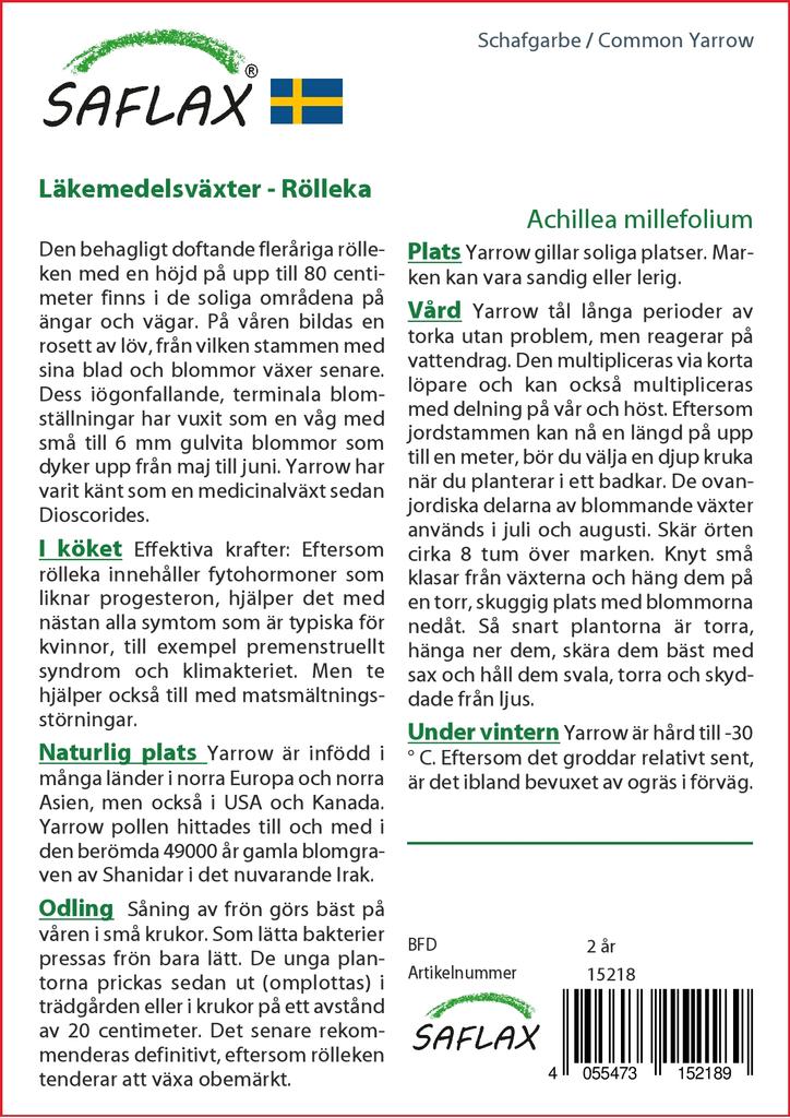 SAFLAX Garden in the Bag - Тысячелистник обыкновенный - 200 семян - С субстратом в подходящем пакете - Achillea millefolium