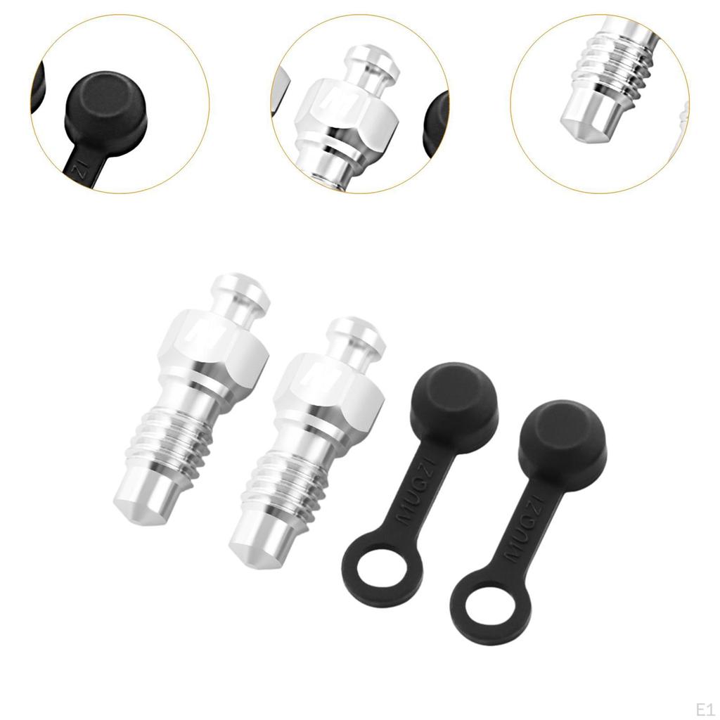 2 Pieces Brake Caliper Bleed Screws Professional Lightweight Titanium Alloy Bike Bolts