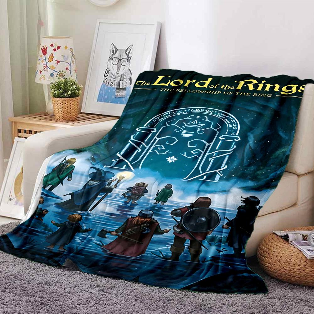 1pc The Lord of the Rings Fellowship of the Ring Flannel Blanket Soft Warm Throw for Home, Office, Travel, All-Season Cozy Bedding GiftL1024