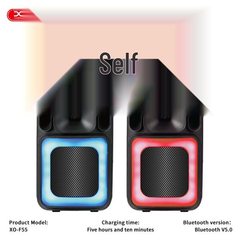 XO F55 Dual 8-inch RGB Karaoke Bluetooth Speaker