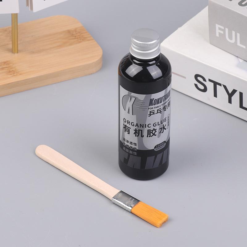 100 мл Профессиональный клей для настольного тенниса Speed Glue с кисточкой, Очиститель для резины на ракетке для пинг-понга