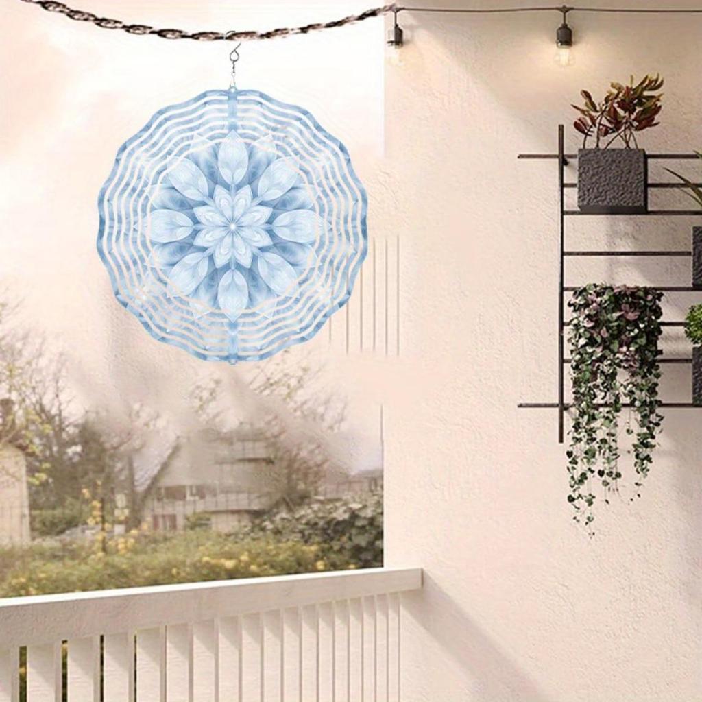 Metal Wind Spinner for Garden Courtyard Patio Outdoor Decor No Power Required Rotating Hook Festival Wind Chime Hanging Ornament