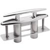 6inch Pull Up Cleat Stainless Retractable Heavy Duty Flush Mount Deck Boat Cleats with Backing Plate and Nuts Rustproof