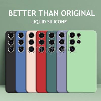 Чехол для Samsung Galaxy S25 Ultra Жидкий силикон Однотонная резина Funda Защитный чехол S25 Plus Ultra Чехол Samsung S25 Ultra