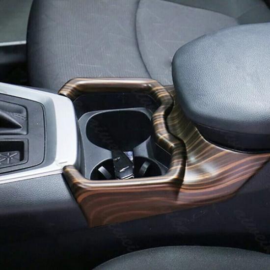 Peach Wood Grain Front Water Cup Holder Cover Trim Fit For Toyota RAV4 -2024