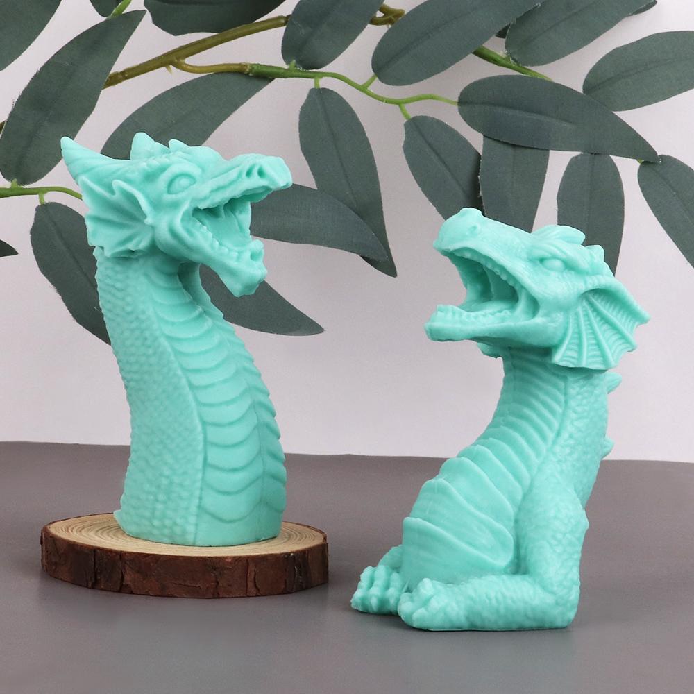 3D Злой Дракон Свеча Силиконовая Форма Сделай Сам Вечеринка Инструменты для Украшения Торта Дракон Мастика Шоколадные Формы Настольное Ремесло Домашний Декор