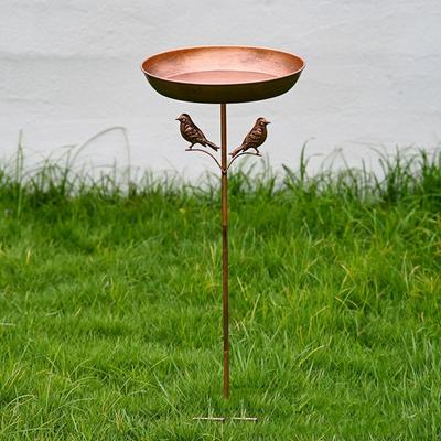 Ржавчиноустойчивая высокая кормушка для птиц, втыкаемая в землю, железная кормушка для птиц, садовая поилка для птиц, двор