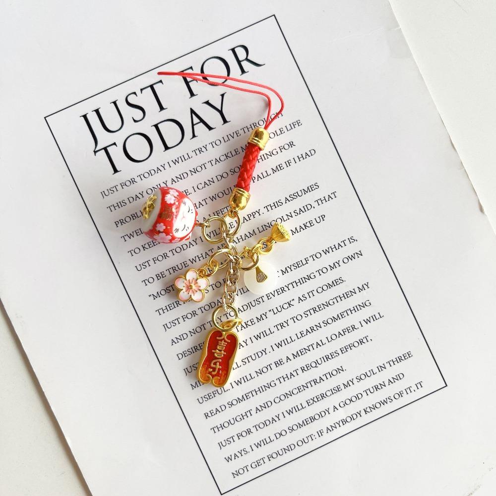 Ремешок для телефона Lucky Cat, украшение для телефона с подвеской Lucky Cat U в виде диска