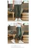 2024 Men's Summer Loose Nine-Point Cotton Linen Pants - Japanese Style, Large Size, Solid Color