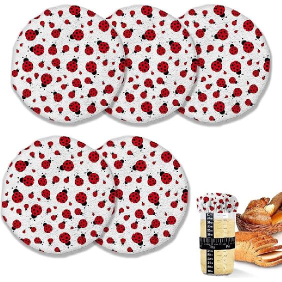 Тканевые крышки для банок с закваской, Крышки из ткани для ферментации водяного лотоса и сыра, Подходят для горлышек банок диаметром 3-4 дюйма, 5 шт.