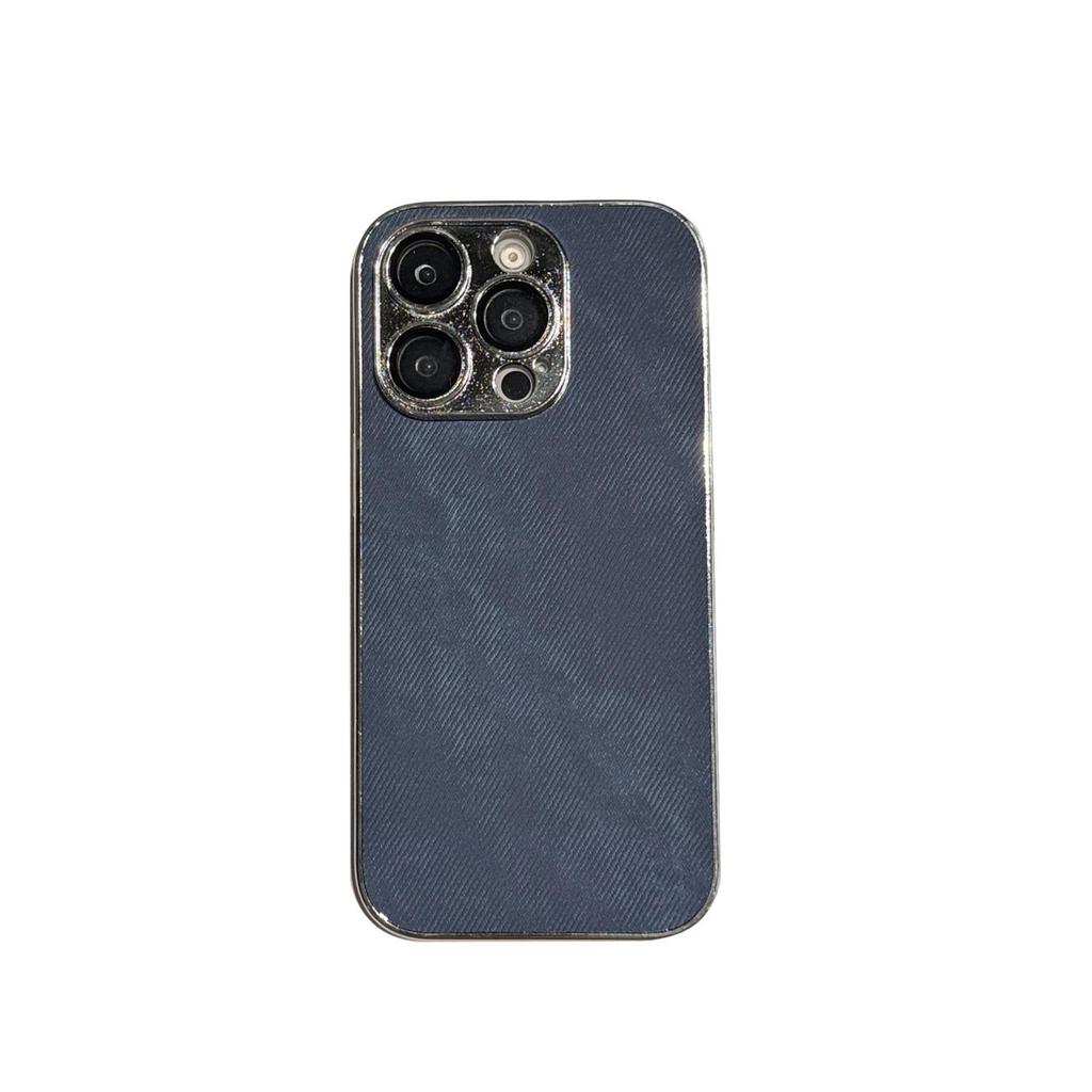 Джинсовый чехол для iPhone 16 Pro: Полное покрытие, Защита от падений, Премиальное ощущение для моделей Apple 15/14
