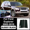 Для Ford Explorer 2002-2010 Наклейки на стойки B C Piano Black, Легкие высокие Поликарбонатные Молдинги Окон, Защита от царапин, Детали Внешнего Стайлинга