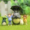 Totoro Cute Umbrella Blowing Horn Cat Pajama Girl Mini Model For Gardening Decor