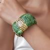 Bohemian Acrylic Bangle Smudging Retro Hand Ring Creative Irregular Wide Bracelet  Decoration