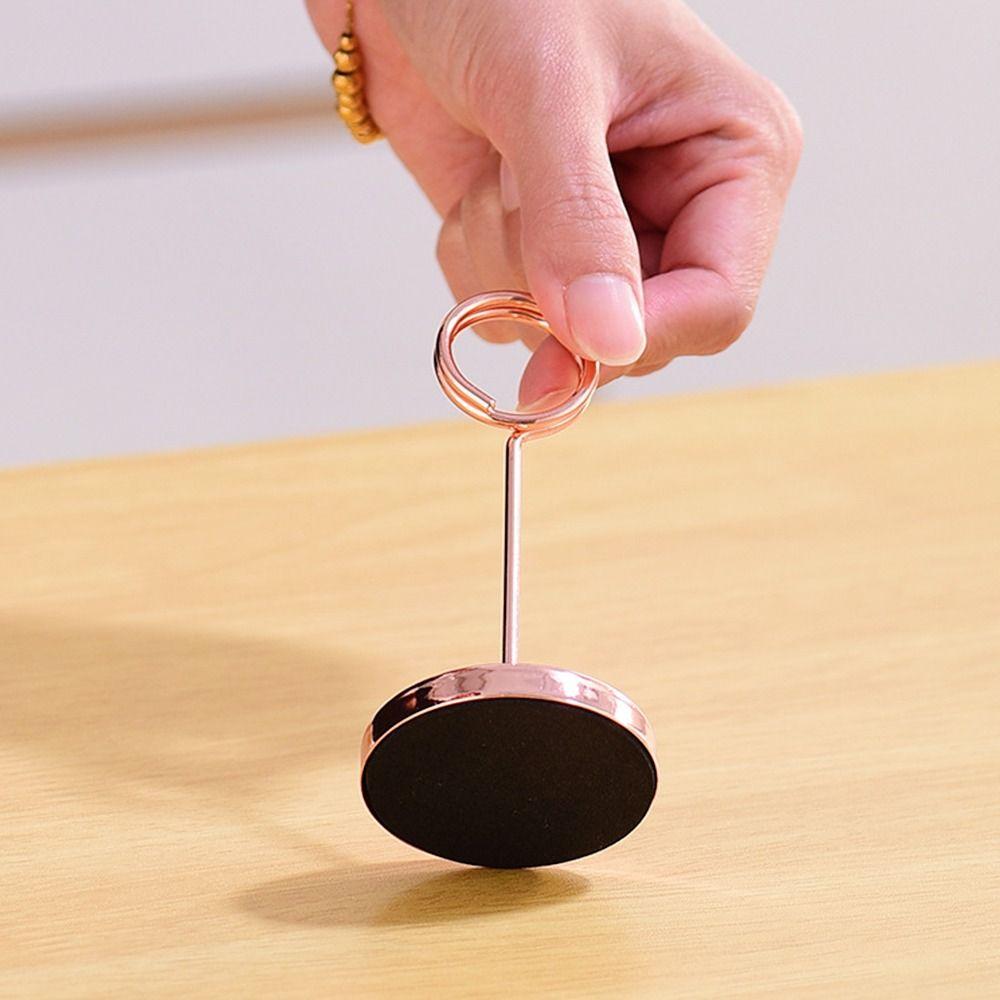 Круглый держатель для номера стола из нержавеющей стали, держатель для карточки, прочный зажим для фото