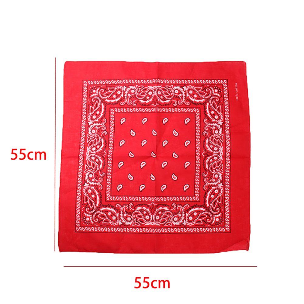 Головной убор Носовой платок 100% Хлопок Повязка для волос Пейсли Бандана Принтованные Квадратные Шарфы Напульсник