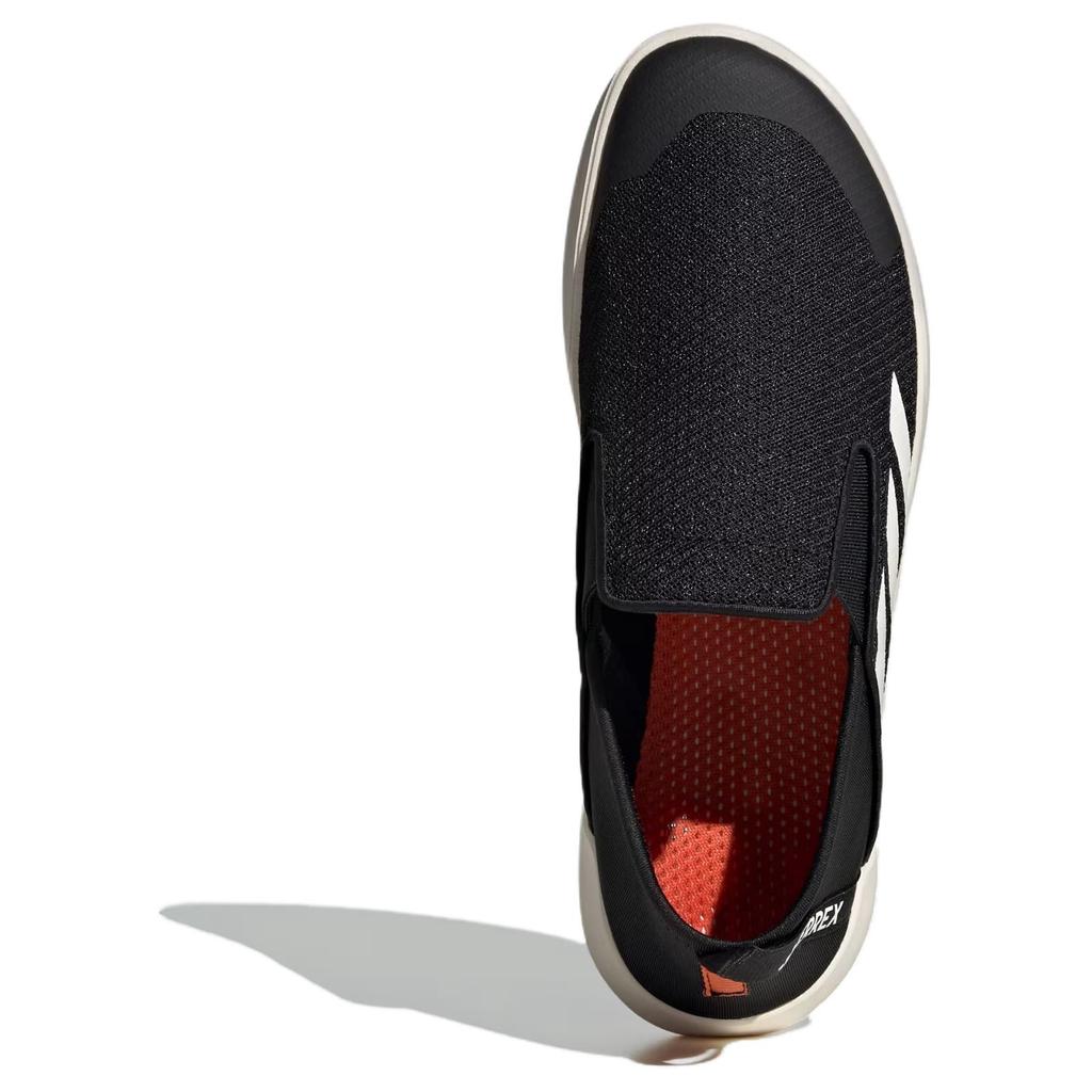 adidas Terrex Boat Slip-On Climacool Черный Основной Меловой Белый Полу Ударный Оранжевый Унисекс JI3502