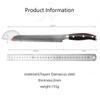 Damascus Steel Bread Knife Toast Cutting Knives Serrated Blade Knife Kitchen Steak Knife