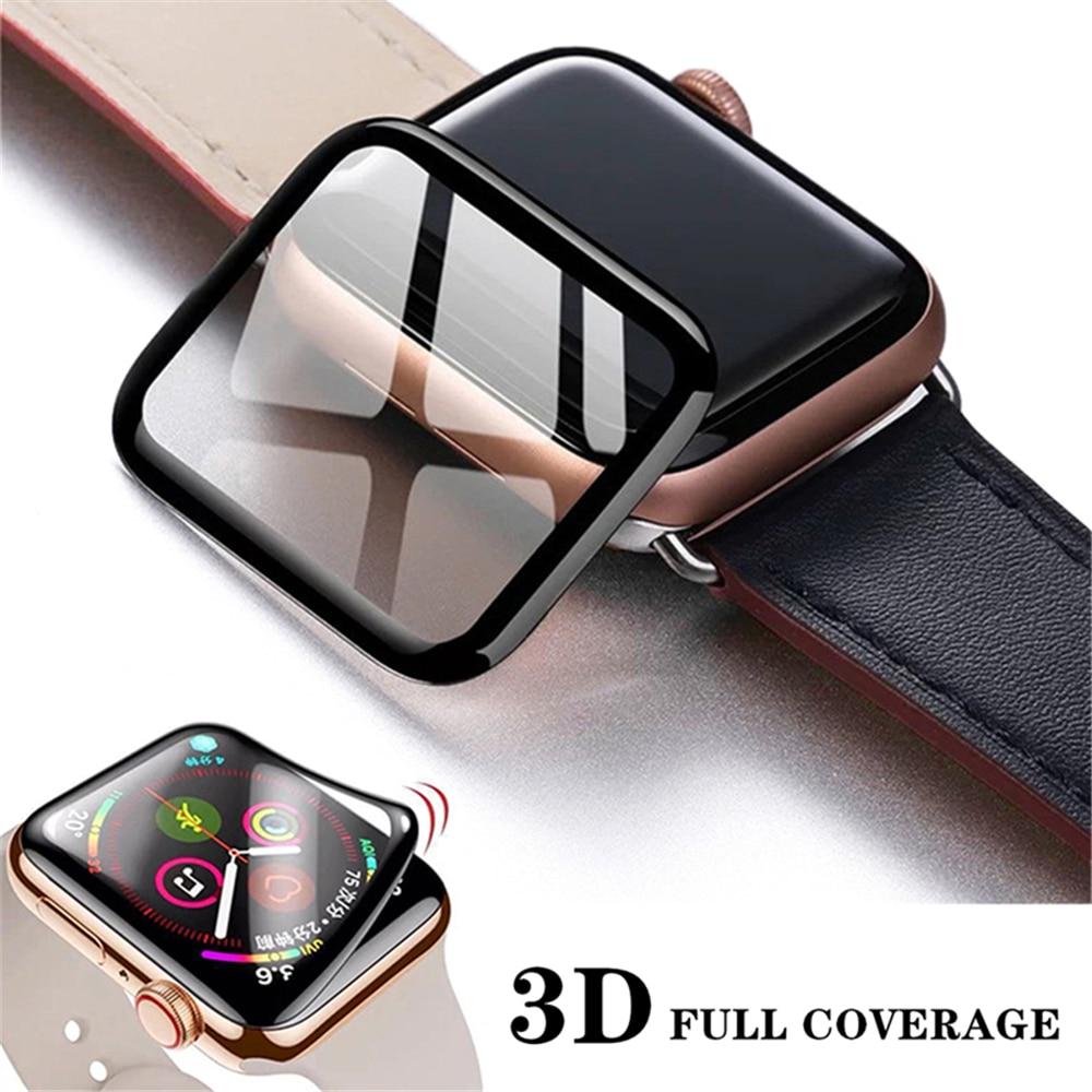 3D Waterproof Full Screen Protector For Apple Watch 7 6 SE 5 4 45mm 44mm 41mm 40mm Not Tempered Glass For Iwatch 3 2 1 38mm 42mm