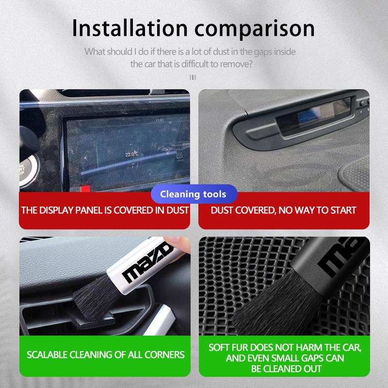 Retractable Car Air Vent Detailing Cleaning Brush Dust Remover Brush For Mazda CX-3 CX-4 CX 5 CX-7 CX-8 CX-9 Demio Axela Atenza