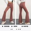 Sweatpants Autumn and Winter New Velvet High-waisted Flared Pants Female Slim Hip Lift and Thin Pilates Peach Yoga Trousers