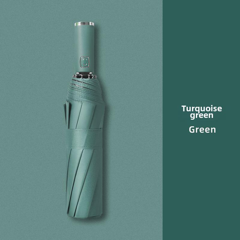 Retro Large Automatic Reverse Sunshade Umbrella for Men and Women - UV Protection for Sun and Rainy Days