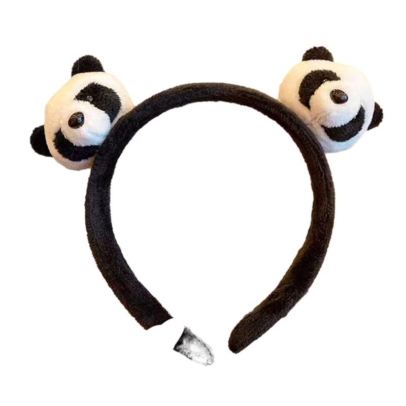 Несколько типов обруч для волос в форме панды с героями мультфильмов, держатель для волос для фотосессии, вечерние головные уборы на Хэллоуин для детей и женщин