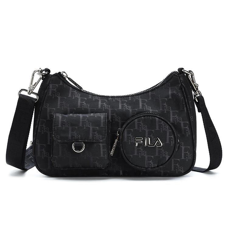New FILA HERITAGE BASKETBALL Fabric Shoulder Bag Regular Women's Black F13W328165F-BK