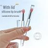 Портативная многофункциональная силиконовая кисть для губ и теней с крышкой
