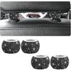 XINLIYA 4 Pack Car Headrest Collars, Bling Car Head Rest Collars Rings Decor, Rhinestone Car Head Rest Collars, Interior Car Seat Accessory, Crystal